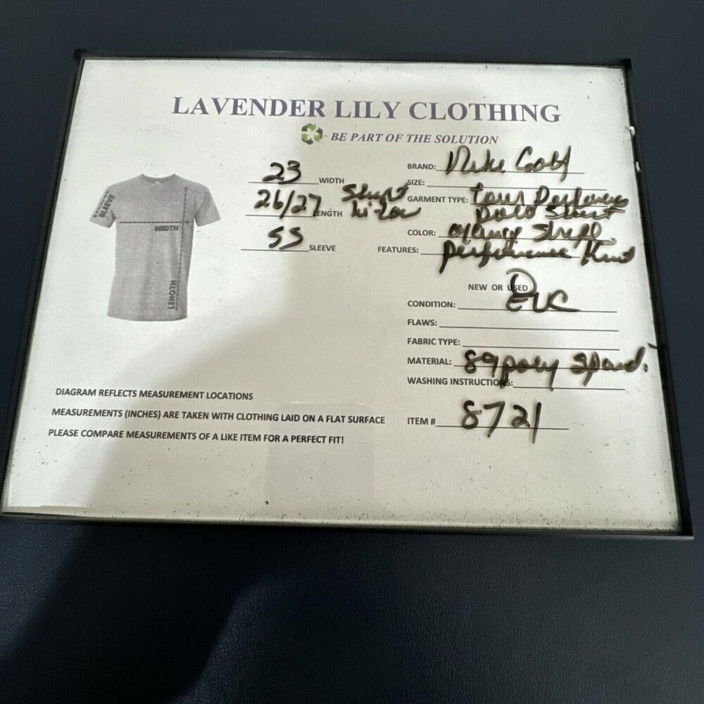 Nike Golf Tour‎ Performance Women's L Polo Shirt Orange Striped EUC - Picture 16 of 16